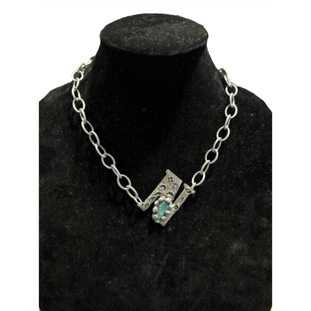 NEW ART BY AMY LABBE "n" initial necklace in silver